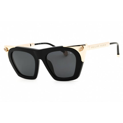 Philipp Plein Women's Sunglasses - Shiny Black/Gold Full Rim Frame | SPP134S 0700 ,