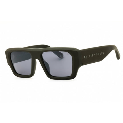 Philipp Plein Unisex Sunglasses - Matte Green Acetate Full Rim Frame | SPP144 C02X ,