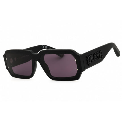 Philipp Plein Unisex Sunglasses - Matte Black Acetate Full Rim Frame | SPP150 0703 ,
