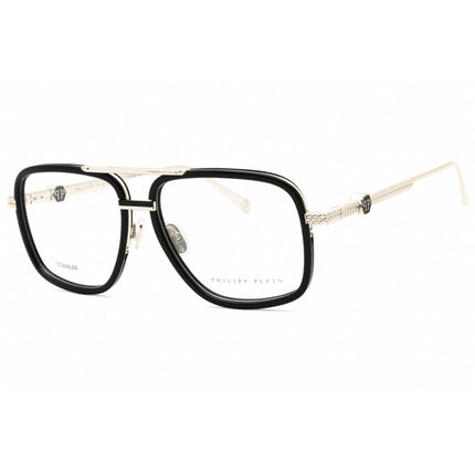 Philipp Plein Men's Eyeglasses - Palladium/Black Metal/Acetate Frame | VPP063M 0K07 ,
