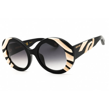 Roberto Cavalli Women's Sunglasses - Shiny Black/Beige Full Rim Frame | SRC010V 700Y ,