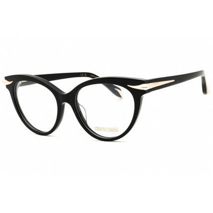 Roberto Cavalli Women's Eyeglasses - Black Acetate Cat Eye Shape Frame | VRC018M 0700 ,