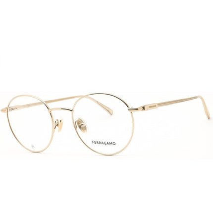 Salvatore Ferragamo Unisex Eyeglasses - Gold Metal Full Rim Frame | SF2229 710 ,