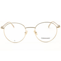 Salvatore Ferragamo Unisex Eyeglasses - Gold Metal Full Rim Frame | SF2229 710 ,