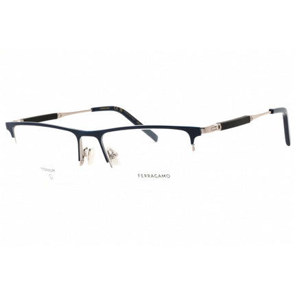 Salvatore Ferragamo Men's Eyeglasses - Bluelight Ruthenium Rectangular | SF2586 463 ,