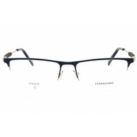 Salvatore Ferragamo Men's Eyeglasses - Bluelight Ruthenium Rectangular | SF2586 463 ,