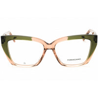 Salvatore Ferragamo Women's Eyeglasses - Khaki/Light Brown Frame | SF2939N 326 ,