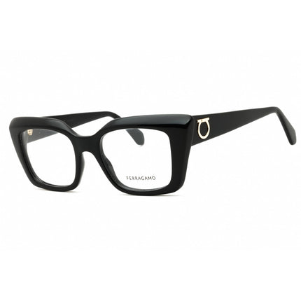 Salvatore Ferragamo Women's Eyeglasses - Black Rectangular Shape Frame | SF3008 001 ,