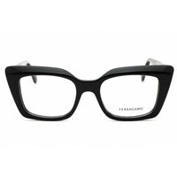 Salvatore Ferragamo Women's Eyeglasses - Black Rectangular Shape Frame | SF3008 001 ,