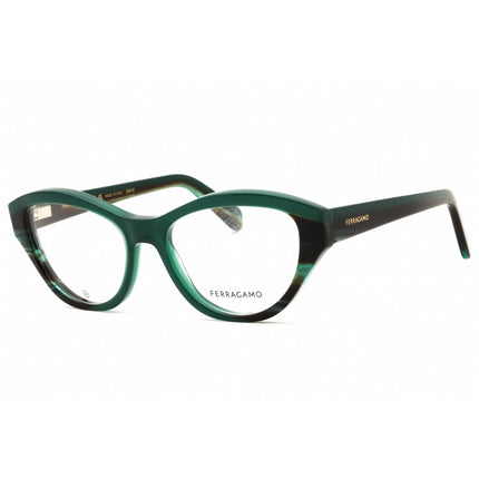 Salvatore Ferragamo Women's Eyeglasses - Opaline Striped Green Frame | SF3011 336 ,