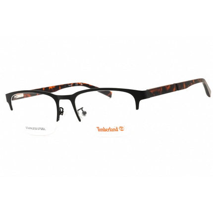 Timberland Men's Eyeglasses - Black/Brown Metal Rectangular Frame | TB1841-H 005 ,