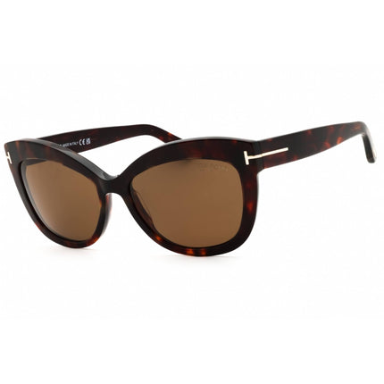 Tom Ford Women's Sunglasses - Red Havana Acetate Cat Eye Full Rim Frame | FT0524 54H ,