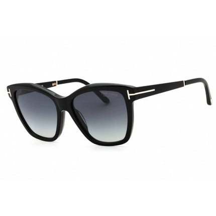 Tom Ford Women's Sunglasses - Shiny Black Cat Eye Shape Full Rim Frame | FT1087 01D ,