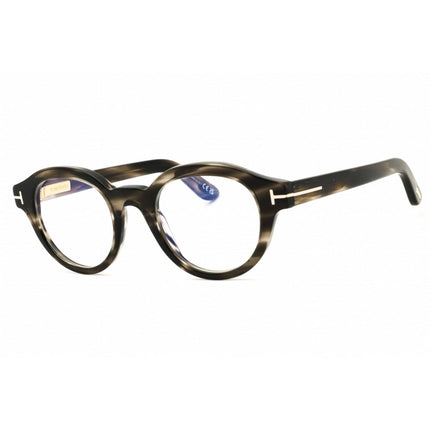 Tom Ford Men's Eyeglasses - Havana/Other Acetate Round Full Rim Frame | FT6037-B 056 ,