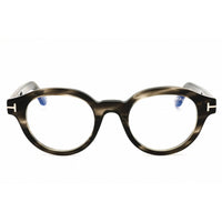 Tom Ford Men's Eyeglasses - Havana/Other Acetate Round Full Rim Frame | FT6037-B 056 ,