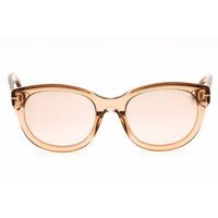 Tom Ford Women's Sunglasses - Shiny Light Brown Acetate Full Rim Frame | FT1114 45G ,