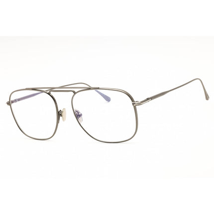 Tom Ford Men's Eyeglasses - Shiny Gunmetal Metal Oval Full Rim Frame | FT5731-B 008 ,