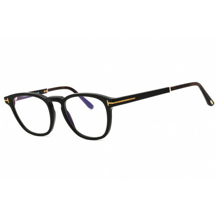 Tom Ford Unisex Eyeglasses - Black/Brown Acetate Round Full Rim Frame | FT5890-B 005 ,
