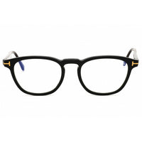 Tom Ford Unisex Eyeglasses - Black/Brown Acetate Round Full Rim Frame | FT5890-B 005 ,