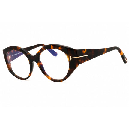 Tom Ford Women's Eyeglasses - Dark Havana Acetate Oval Full Rim Frame | FT5950-B 052 ,