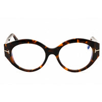 Tom Ford Women's Eyeglasses - Dark Havana Acetate Oval Full Rim Frame | FT5950-B 052 ,