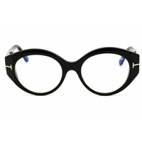 Tom Ford Women's Eyeglasses - Shiny Black Acetate Oval Full Rim Frame | FT5950-B 001 ,