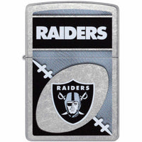 Zippo Windproof Pocket Lighter - NFL Las Vegas Raiders Chrome Logo Design | 46451 ,