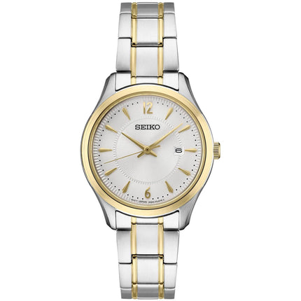 Seiko Women's Watch - Essentials Quartz White Dial Two Tone Bracelet | SUR474P1 ,