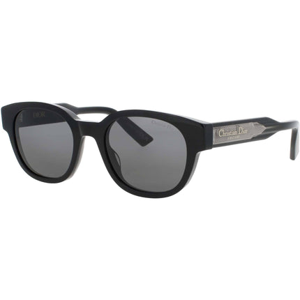 Dior Men's Sunglasses - Shiny Black Plastic Round Shape Full Rim Frame | DM40174I 01A ,