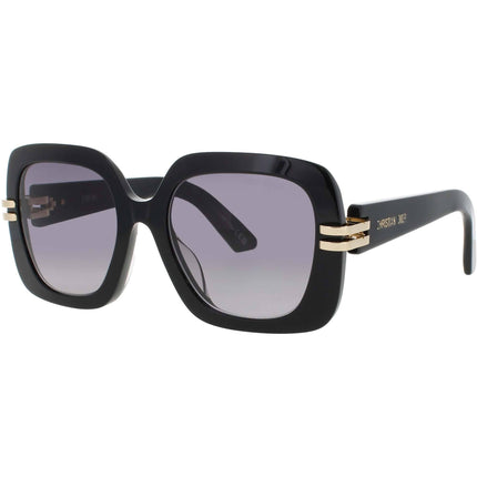 Dior Women's Sunglasses - Shiny Black Plastic Square Full Rim Frame | CD40154F 01B ,