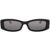 Dior Women's Sunglasses - Shiny Black/Gold/Silver Rectangular Frame | CD40221F 01A ,