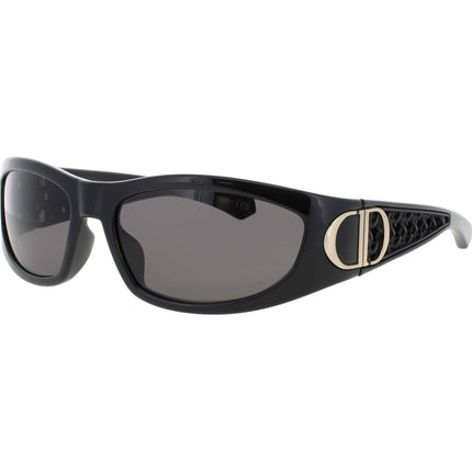 Dior Women's Sunglasses - Shiny Black Plastic Rectangular Shape Frame | CD40202I 01A ,