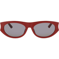 Dior Women's Sunglasses - Shiny Red/Gold Plastic Oval Full Rim Frame | CD40225F 66A ,