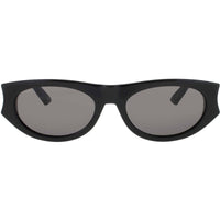 Dior Women's Sunglasses - Shiny Black/Gold Plastic Oval Full Rim Frame | CD40225I 01A ,