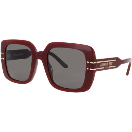 Dior Women's Sunglasses - Bordeaux/Gold Plastic Square Full Rim Frame | CD40171I 71A ,
