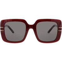 Dior Women's Sunglasses - Bordeaux/Gold Plastic Square Full Rim Frame | CD40171I 71A ,