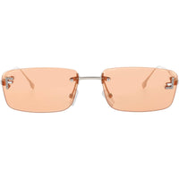 Fendi Unisex Sunglasses - Shiny Palladium Metal Rectangular Shape Frame | FE4172US 16J ,