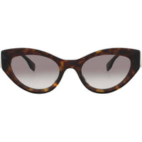 Fendi Women's Sunglasses - Dark Havana/Silver Plastic Full Rim Frame | FE40194I 52F ,