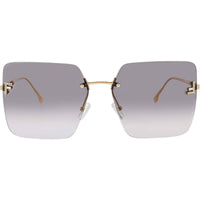 Fendi Women's Sunglasses - Shiny Endura Gold Oversized Rimless Frame | FE4082US 30B ,