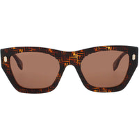 Fendi Women's Sunglasses - Coloured Havana Square Shape Full Rim Frame | FE40100I 55E ,
