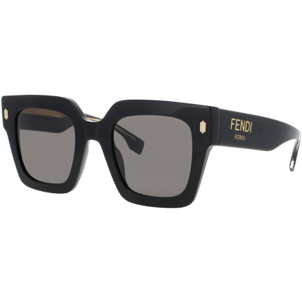 Fendi Women's Sunglasses - Shiny Black Plastic Square Full Rim Frame | FE40101I 01A ,