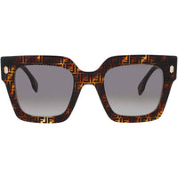 Fendi Women's Sunglasses - Coloured Havana Square Shape Full Rim Frame | FE40101I 55B ,