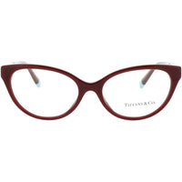 Tiffany & Co Women's Eyeglasses - Solid Burgundy/Gold Full Rim Frame | TF2226 8353 ,