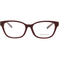 Tiffany & Co Women's Eyeglasses - Burgundy/Gold Rectangular Shape Frame | TF2270B 8389 ,