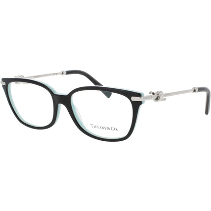 Tiffany & Co Women's Eyeglasses - Black/Blue/Silver Rectangular Frame | TF2281 8055 ,