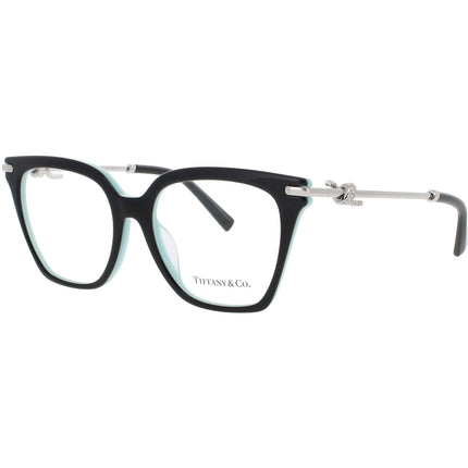 Tiffany & Co Women's Eyeglasses - Black/Blue/Silver Square Shape Frame | TF2284B 8055 ,