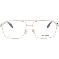 Balenciaga Men's Eyeglasses - Havana/Gold Metal Pilot Full Rim Frame | BB0248O 002 ,