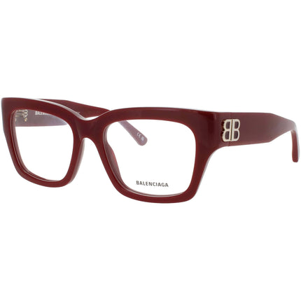 Balenciaga Women's Eyeglasses - Burgundy Acetate Square Full Rim Frame | BB0325O 009 ,