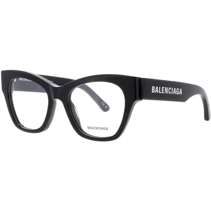 Balenciaga Women's Eyeglasses - Black Acetate Cat Eye Full Rim Frame | BB0263O 001 ,