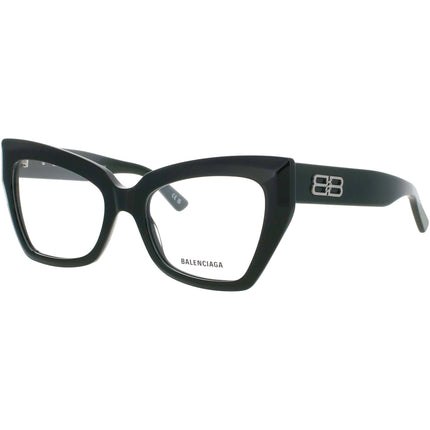 Balenciaga Women's Eyeglasses - Green Acetate Cat Eye Full Rim Frame | BB0275O 004 ,